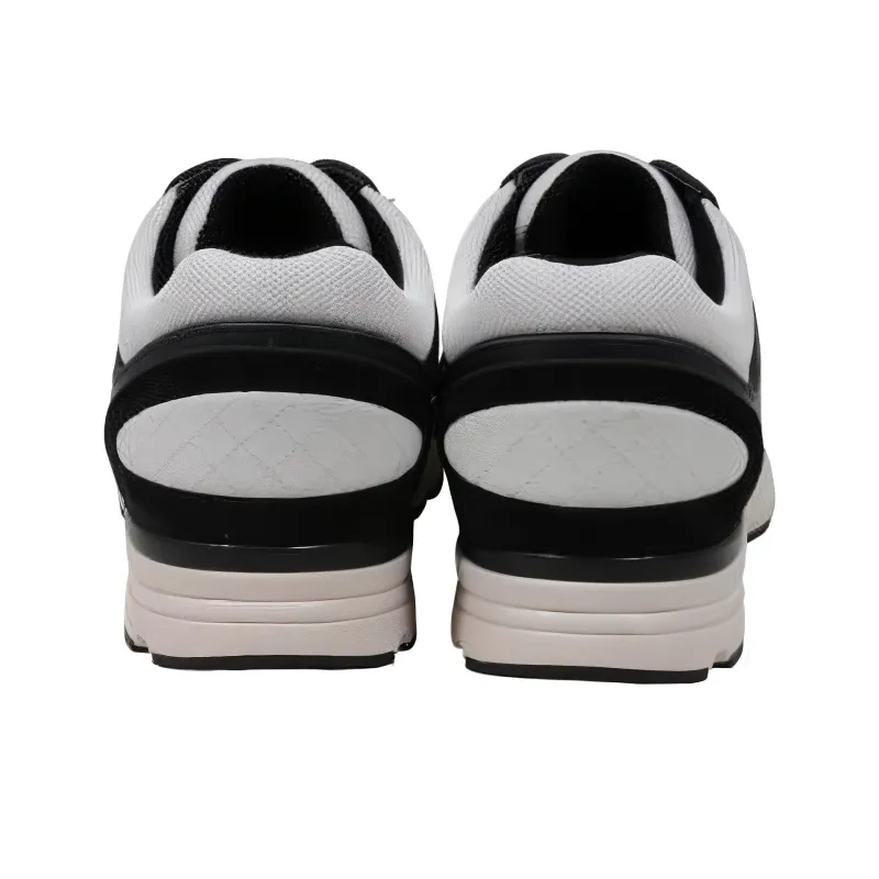 CHANEL Slip Resistant Breathable Low Top Casual Shoes Men's Black White-4