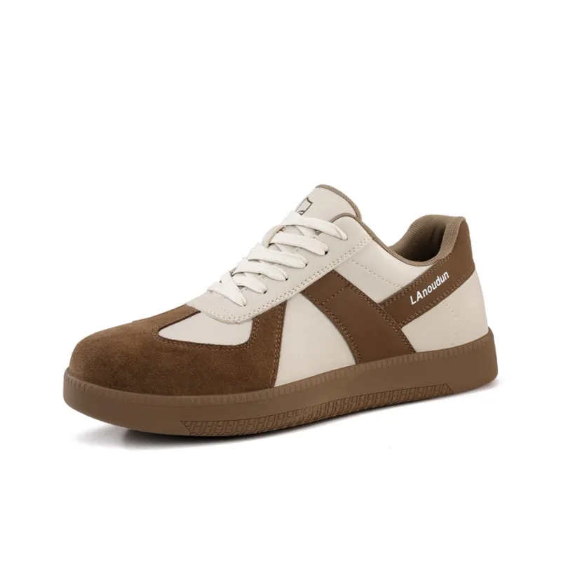 Blue Gull Shield Labor Shoes Trendy Brands Impact Resistant Low Top Outdoor Shoes Unisex White Brown-1