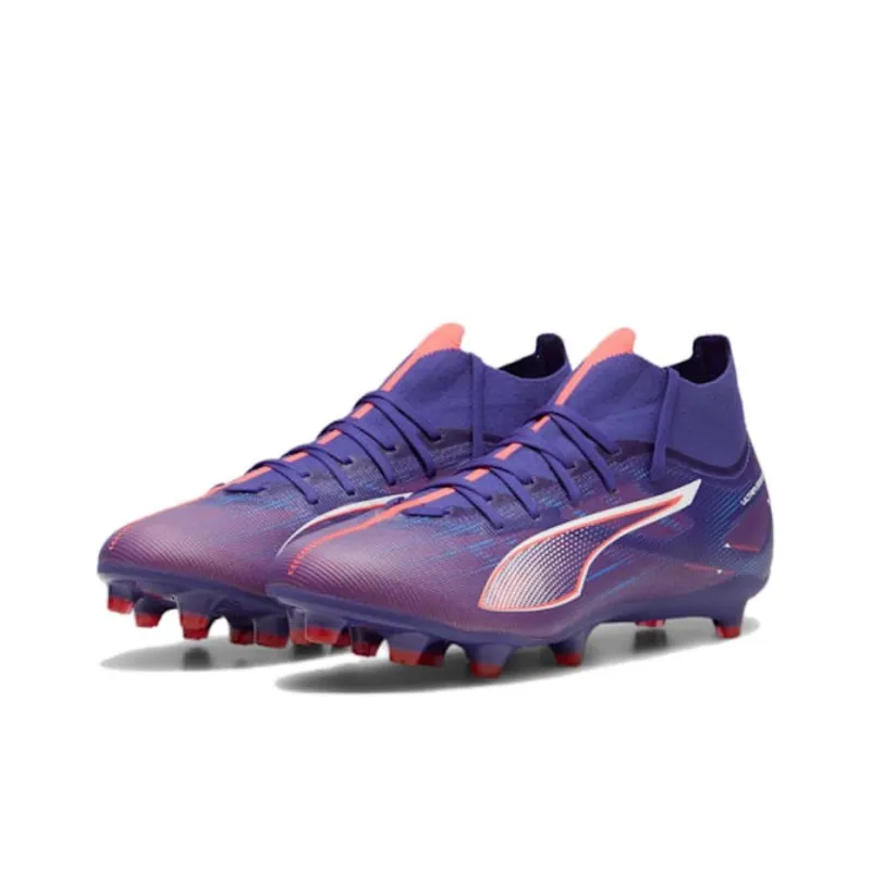 PUMA Ultra 5 AG Short Rubber Studs FG Long Rubber Studs Artificial Ground Support Lightweight Soccer Shoes Men's Purple-2