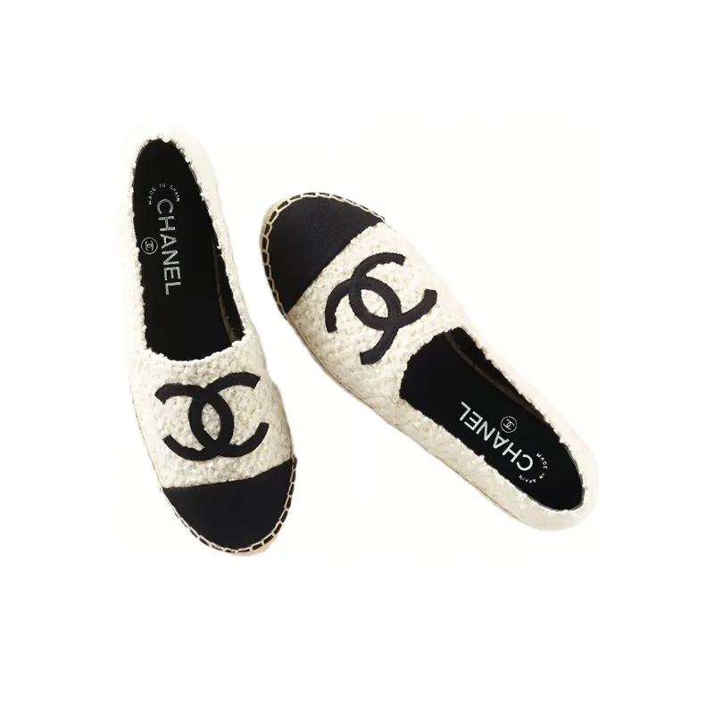 CHANEL Espadrilles Women's Ivory White-3