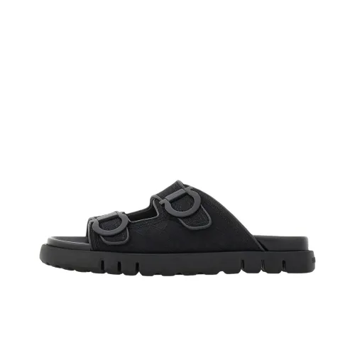 FERRAGAMO GANCINI Slide Slippers Women's Black
