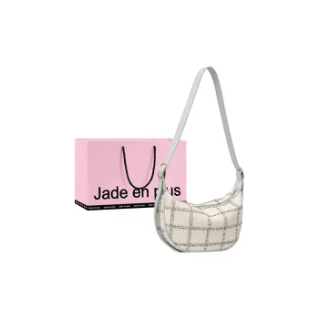 Jade En Plus Canvas Shoulder Bag Regular Women's Black/White