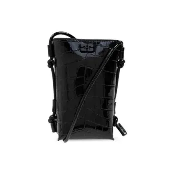 GANNI Polyurethane Shoulder Bag Crossbody Bag Women's Black