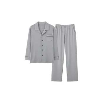 Qiao Ni Tong Pajama Set Men's Gray