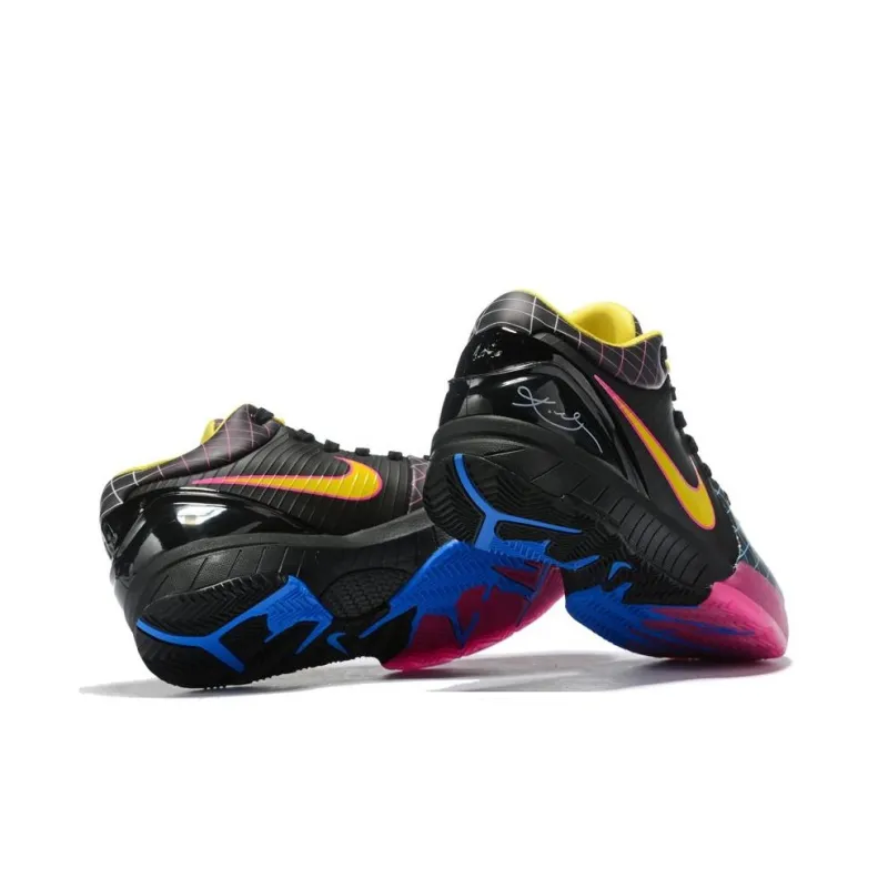 Nike Zoom Kobe 4 Protro PE Cushioning Anti Slip And Wear Resistant Low Top Basketball Shoes Men's Black Pink Orange-2