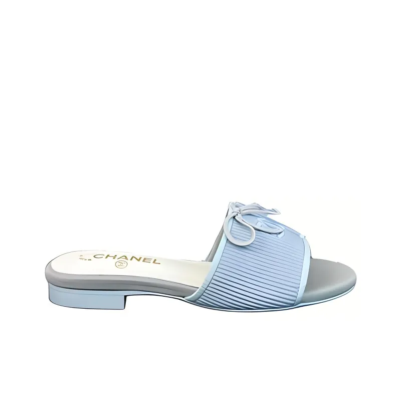 CHANEL Slip-Resistant Slide Slippers Women's Blue-1