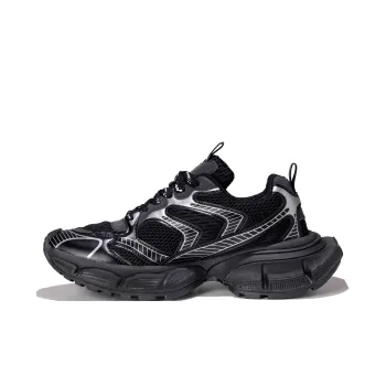Hong Kong Meng Anti Slip Wear Resistant Breathable Lightweight Height Increasing Low Top Chunky Sneakers Unisex Black
