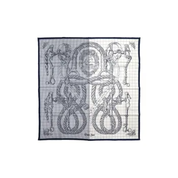 HERMES Silk Silk Scarves Unisex White