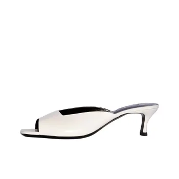By Far 50mm Wendy Leather Creased Mules Women's