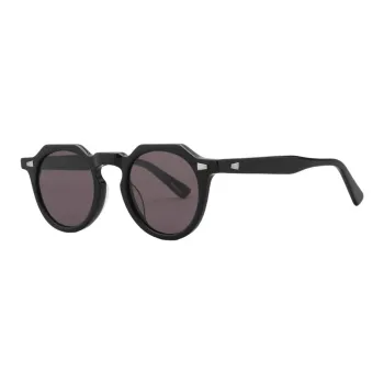 PUBLIC BEACON Acetate Oval Sunglasses Unisex Black