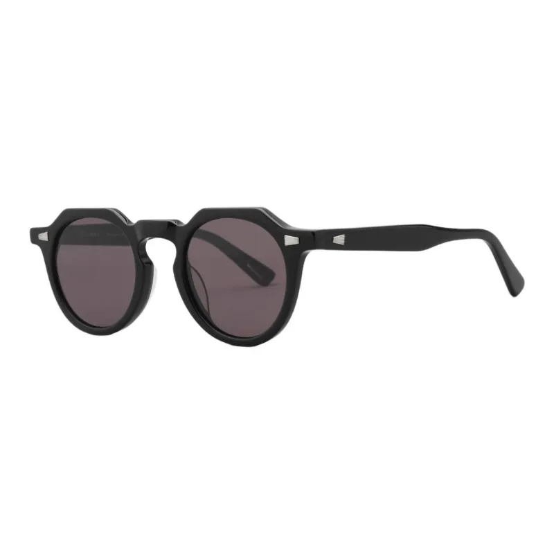 PUBLIC BEACON Acetate Oval Sunglasses Unisex Black-0
