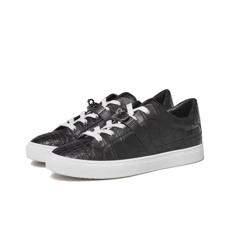 HERMES Day Low-Top Skateboard Shoes Men's Black-3