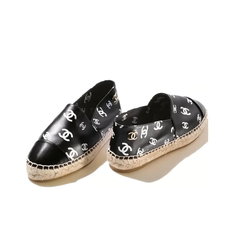 CHANEL ICON 2022 SS Espadrilles Women's Black-4