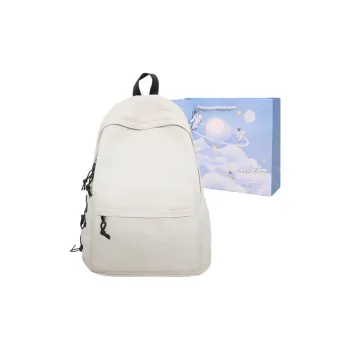 Duoluplo Doron Paul Nylon Backpack Women's Black, White, Khaki