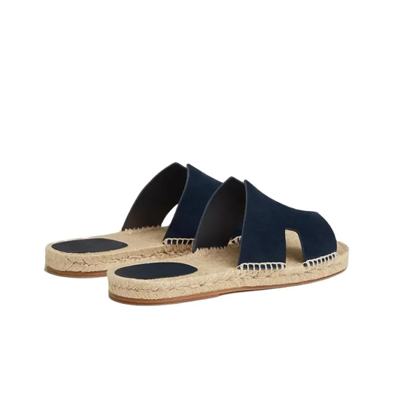 HERMES Antigua Slide Slippers Men's Dark Blue-3