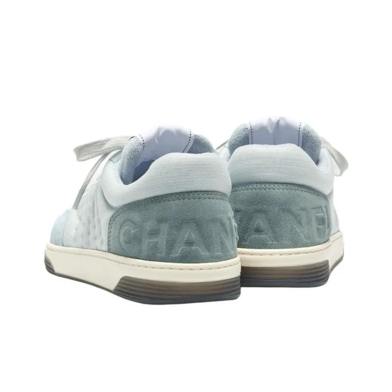 CHANEL Low Top Stylish Skateboarding Shoes Women's Blue-4