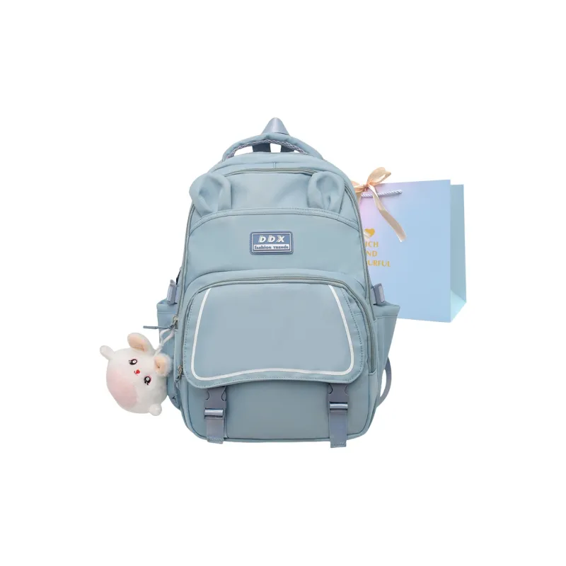 SUPERCUTE Nylon Backpack Unisex Light Purple/Blue/Dark Purple/Pink/Black-1