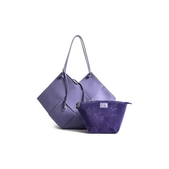 BOB ORE BLUE COLLECTION Cow Leather Tote Bag Shopping Bag Shoulder Bags Women's Taro Purple