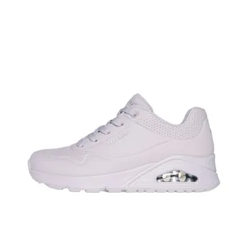 Skechers Uno Stand Anti-Slip Wear-Resistant Low-Top Casual Shoes Women's White Purple