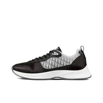 DIOR B25 Runner Black Grey Oblique Leather