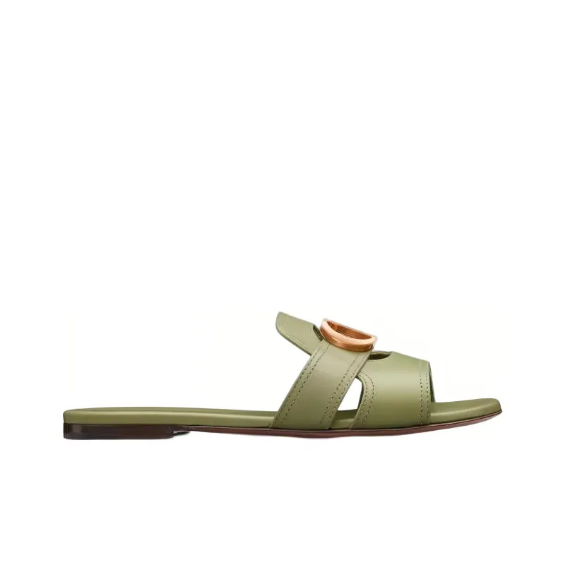 DIOR 30 Montaigne Slide Slippers Women's Green-1