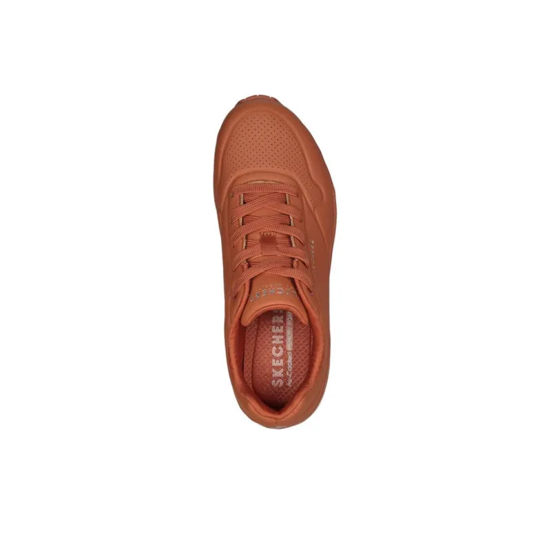 Skechers Uno Anti-Slip Wear-Resistant Low-Top Casual Shoes Women's Orange Red-4