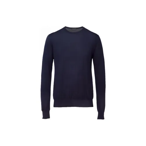 PRADA Sweaters Men Navy Blue