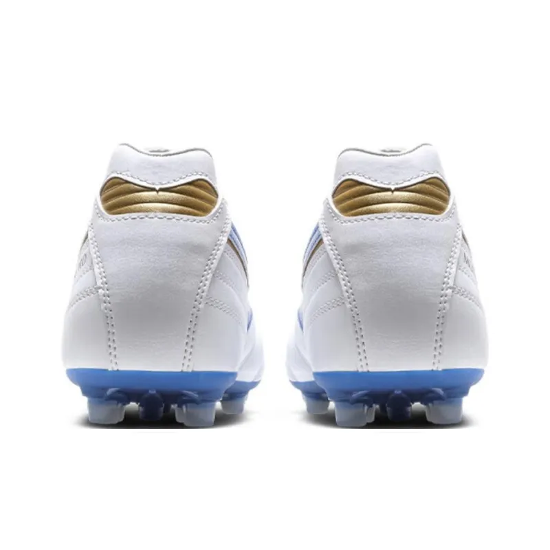 Mizuno MORELIA 2 AG Rubber Short Studs Artificial Ground Wear-Resistant Soccer Shoes Men's White Blue-2