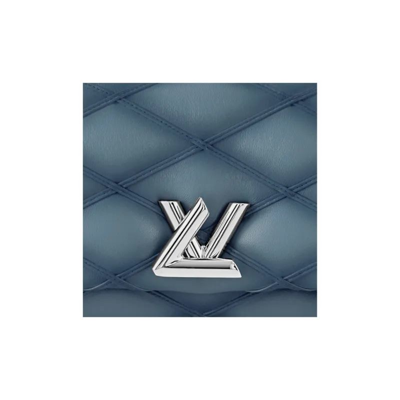 LOUIS VUITTON Lambskin Shoulder Bag, Crossbody Bag, Handbag Trumpets Women's Blue-3