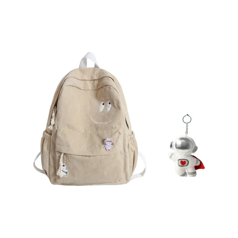 BRABOSTON Corduroy Backpack Regular Unisex Khaki/Pink/Black/Green-0