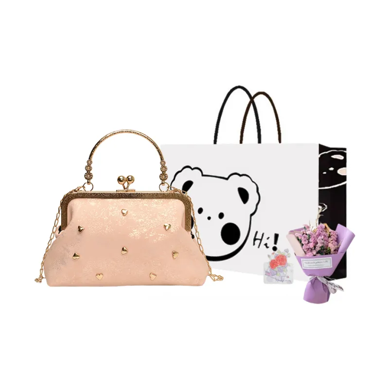 NX DOUGHNUT PU Crossbody Bag, One Shoulder Handbag Women's White/Black/Pink-32