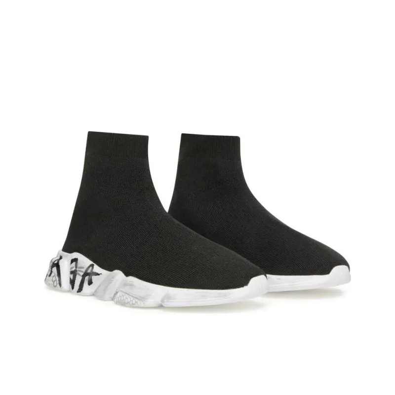 Balenciaga Speed 2.0 Graffiti Recycled Knit Black Women's-2