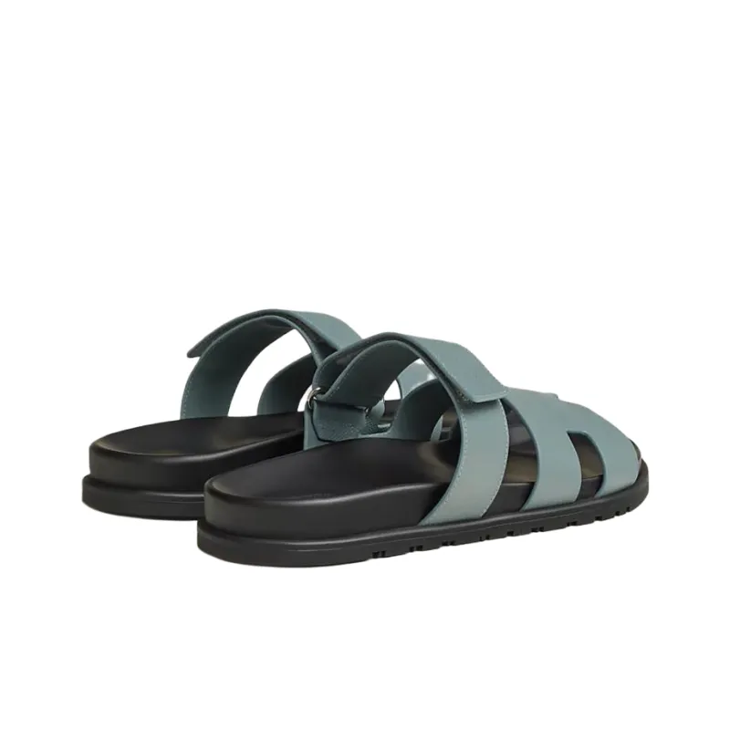 HERMES Chypre Rubber Sole Slip Resistant Slide Slippers Men's Blue-4