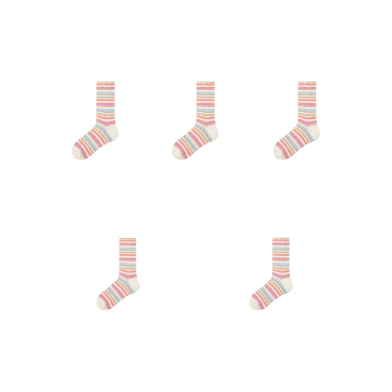Vine Color Mid Calf Socks Women's 5 Pack-6