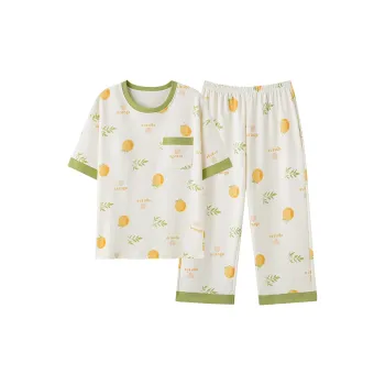 CAIHENGTONG Pajama Set Women's English Floral