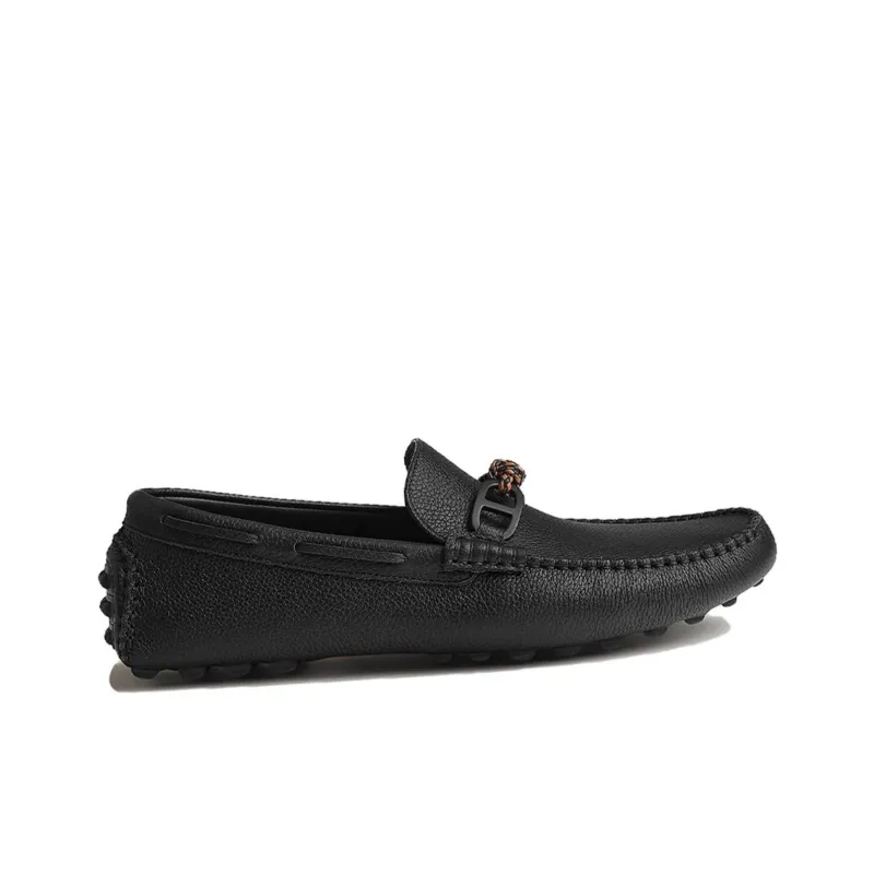 HERMES Alessandro Loafers Men's Black-1