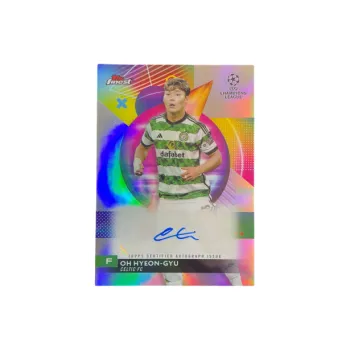 Topps 2024 Finest Oh Hyeon Gyu Soccer FC Celtic, Signature, Sticker, Refringence, Star Card Pass Sports Cards 1 Pc