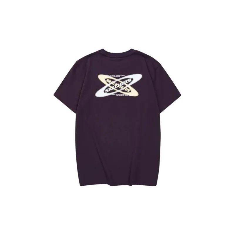 Skechers T Shirt Men's Plum Fuchsia-1