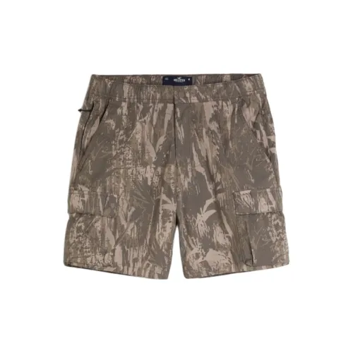 Hollister Cargo Shorts Men Brown Camouflage