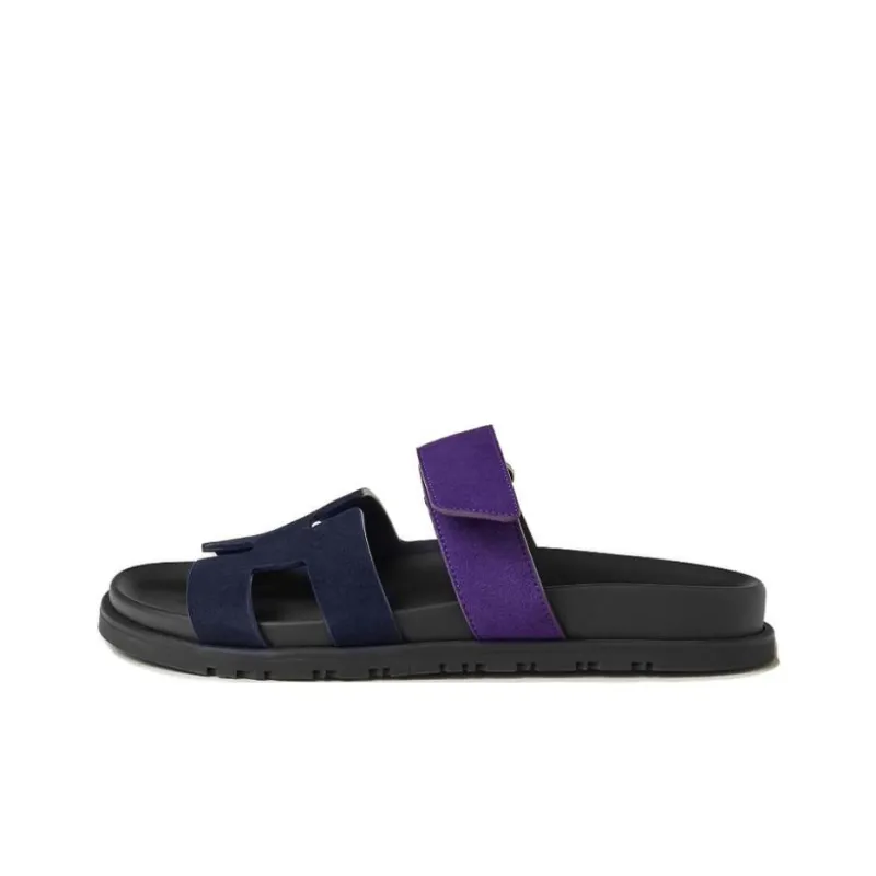 HERMES Chypre Slip Resistant Slide Slippers Men's Blue-0