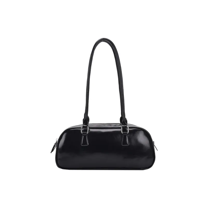 Carksky PU Shoulder Bag Women's Silver/White/Black-12