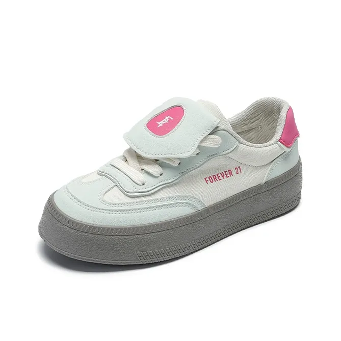 FOREVER 21 Slip Resistant, Abrasion Resistant, Lightweight, Height Increasing Low Top Canvas Shoes Women's-8