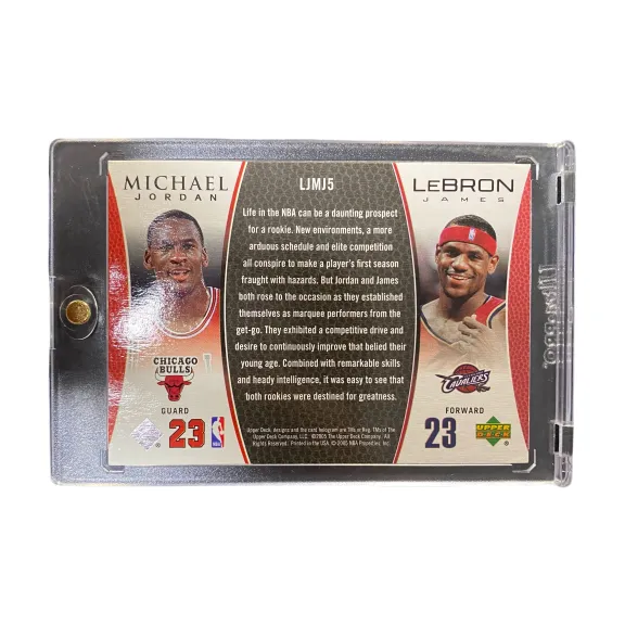UPPER DECK LeBron James/Michael Jordan, Player Card, Dual Size 23 Special Card Pass Sports Cards 1 Pc-1