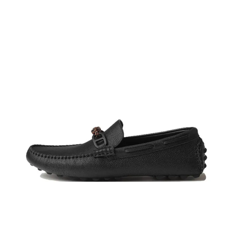 HERMES Alessandro Loafers Men's Black-0