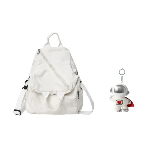 BRABOSTON Canvas Backpack Regular Unisex Beige/Black/Brown