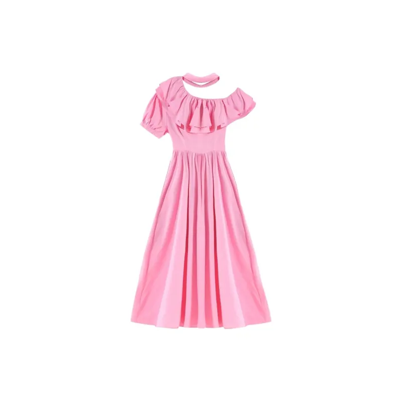Incolore Short Sleeved Dresses Women's Rose Red-1