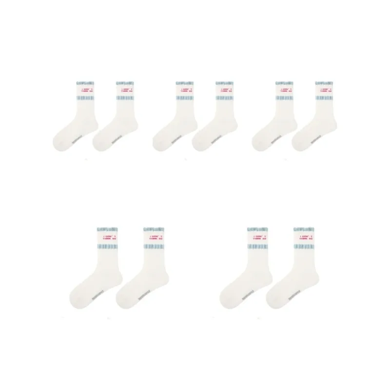 Vine Color Mid Calf Socks Women's 5 Pack-1