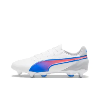 PUMA KING MATCH Anti-Slip Wear-Resistant Soccer Shoes Men's White Blue