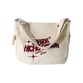 Carksky Canvas Canvas Bag Crossbody Bag Women's Ecru