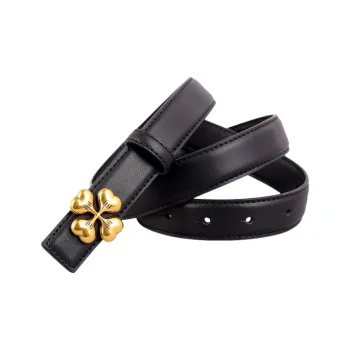 Emperor Penguin Genuine Leather Belt With Floral Design Dressy Decoration For Dress Pants Leather Belts Women's 2.5cm